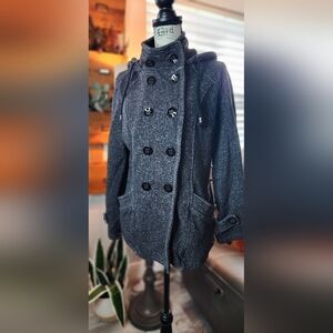 Sebby Double-Breasted Peacoat